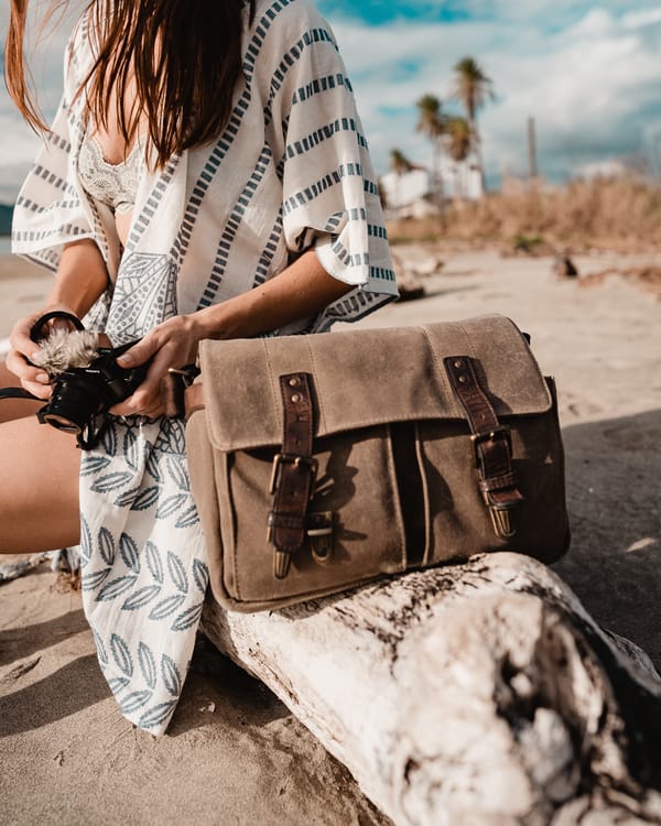 nikki wynn with ona camera bag