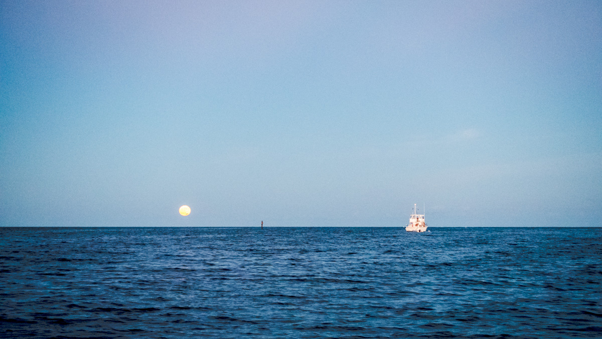 full moon sailing