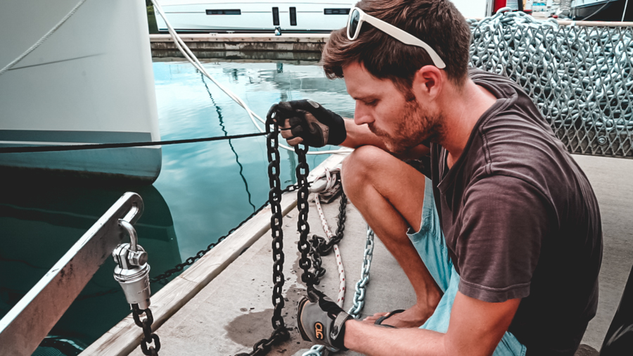 installing a new anchor chain