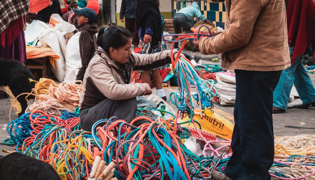 saturday market in the Andes