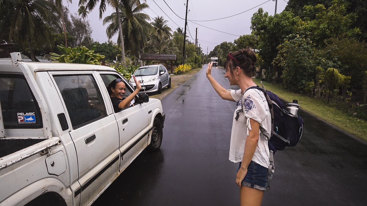 hitchhiking in nikki wynn hitchhiking in huahine french polynesia