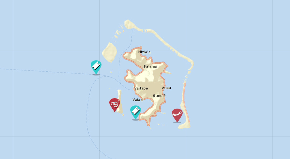 Sailing Bora Bora map