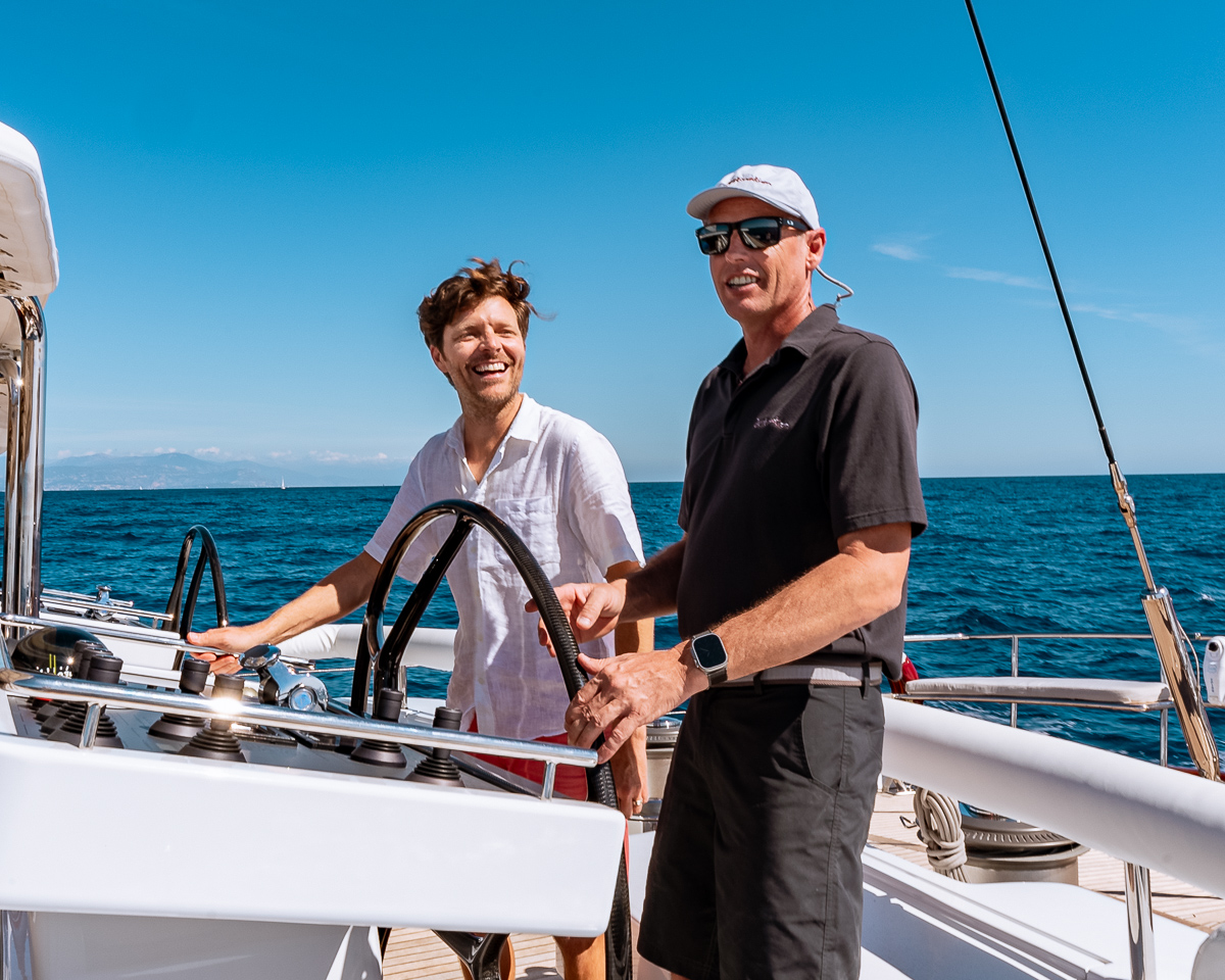 jason wynn sailing with captain mike aboard Destination
