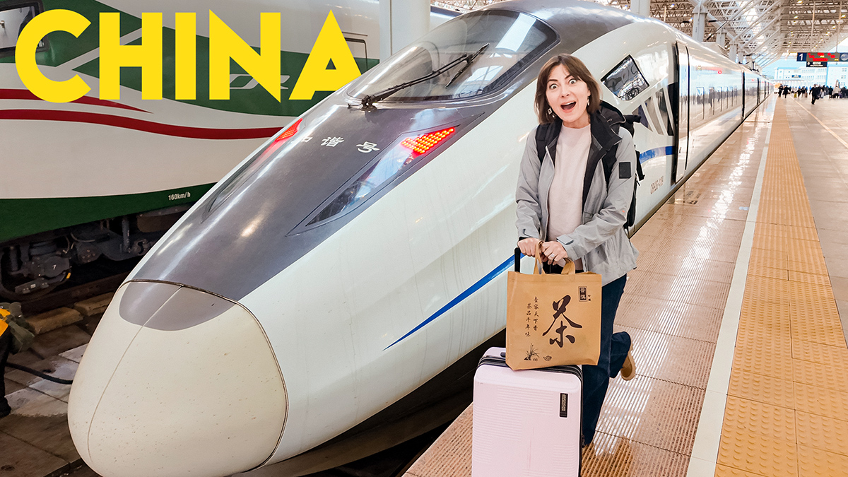 the wynns taking a bullet train across china